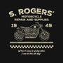 Rogers Motorcycle Repair-Womens-V-Neck-Tee-glitchygorilla