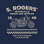 Rogers Motorcycle Repair-Unisex-Basic-Tee-glitchygorilla