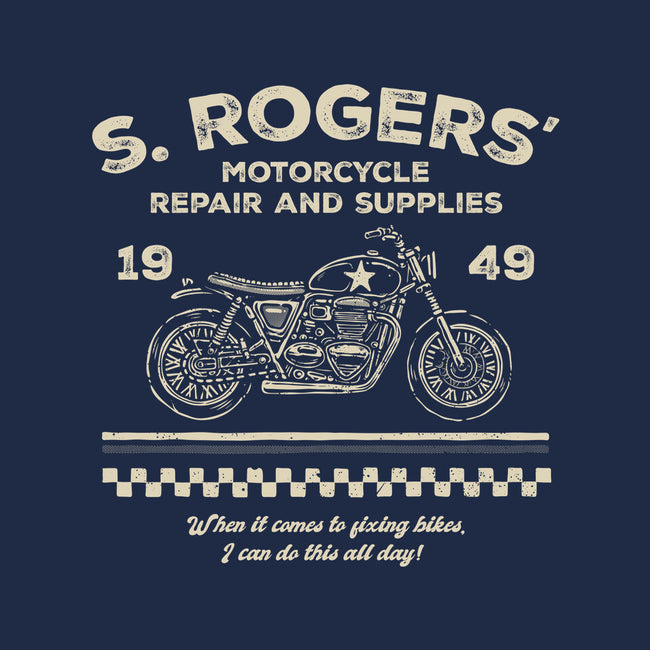 Rogers Motorcycle Repair-None-Polyester-Shower Curtain-glitchygorilla