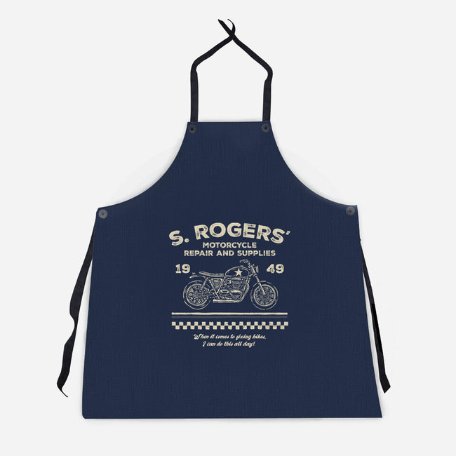 Rogers Motorcycle Repair-Unisex-Kitchen-Apron-glitchygorilla
