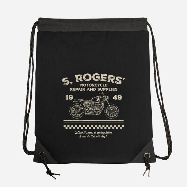 Rogers Motorcycle Repair-None-Drawstring-Bag-glitchygorilla