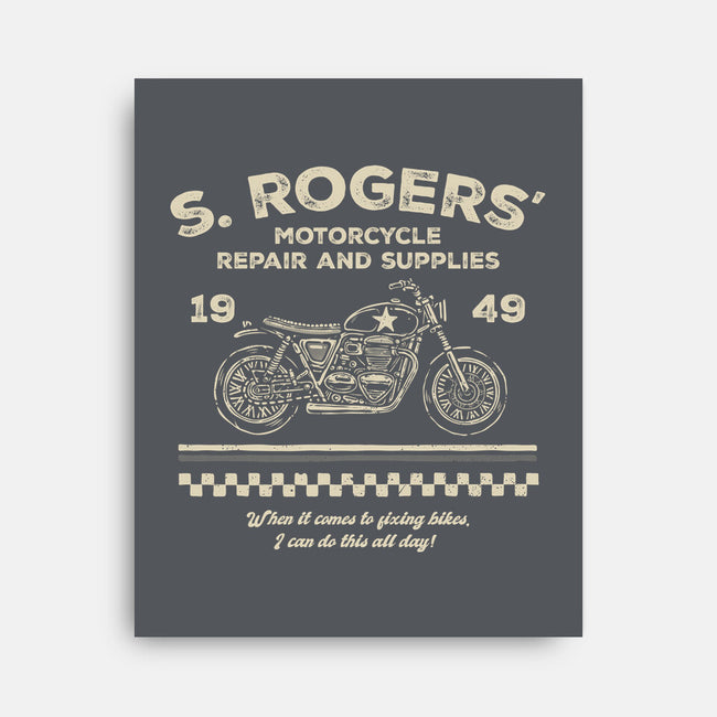 Rogers Motorcycle Repair-None-Stretched-Canvas-glitchygorilla