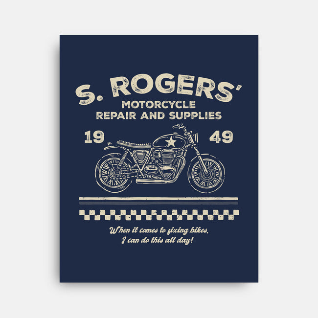 Rogers Motorcycle Repair-None-Stretched-Canvas-glitchygorilla