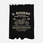 Rogers Motorcycle Repair-None-Polyester-Shower Curtain-glitchygorilla
