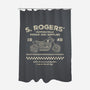 Rogers Motorcycle Repair-None-Polyester-Shower Curtain-glitchygorilla