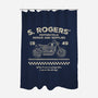 Rogers Motorcycle Repair-None-Polyester-Shower Curtain-glitchygorilla
