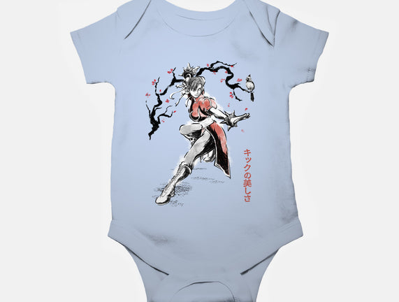 The Kicking Beauty Sumi-E