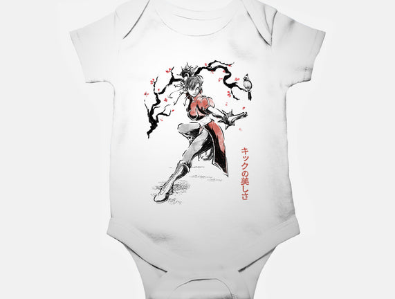 The Kicking Beauty Sumi-E