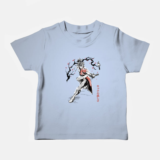 The Kicking Beauty Sumi-E-Baby-Basic-Tee-Astrobot Invention