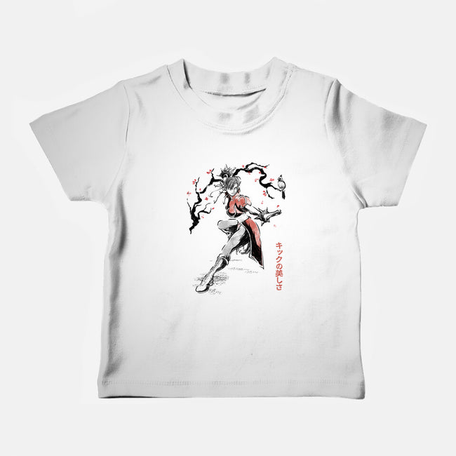 The Kicking Beauty Sumi-E-Baby-Basic-Tee-Astrobot Invention