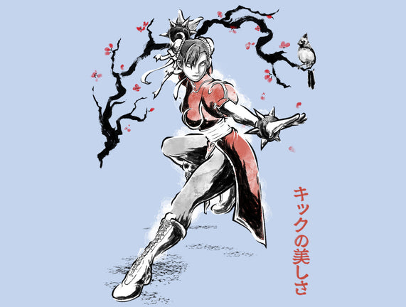 The Kicking Beauty Sumi-E