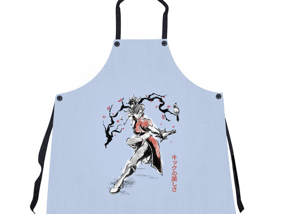 The Kicking Beauty Sumi-E