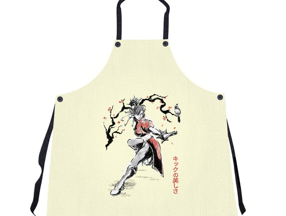 The Kicking Beauty Sumi-E