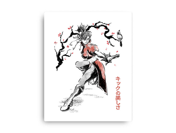 The Kicking Beauty Sumi-E