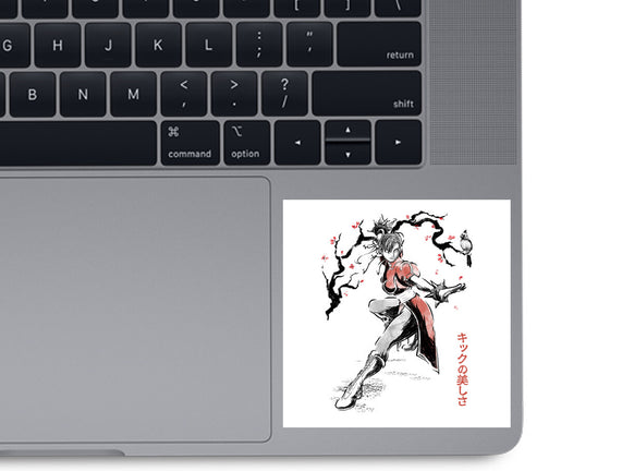 The Kicking Beauty Sumi-E