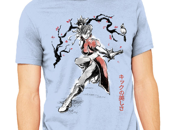 The Kicking Beauty Sumi-E