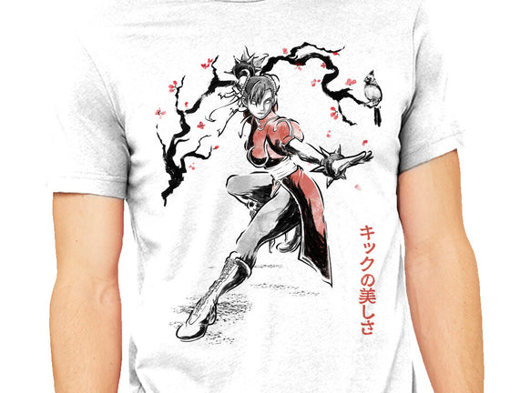 The Kicking Beauty Sumi-E