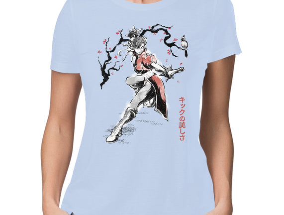 The Kicking Beauty Sumi-E