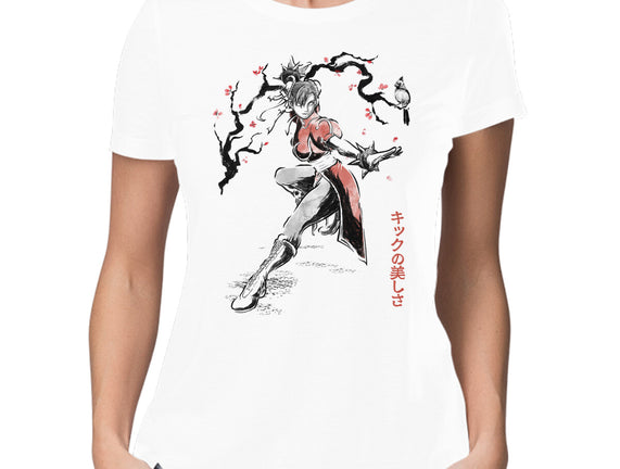 The Kicking Beauty Sumi-E