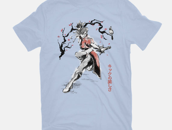 The Kicking Beauty Sumi-E