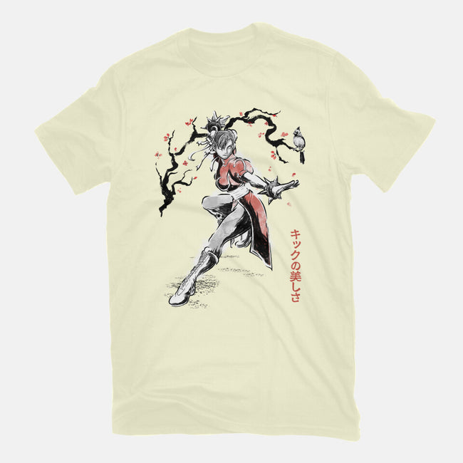The Kicking Beauty Sumi-E-Mens-Basic-Tee-Astrobot Invention