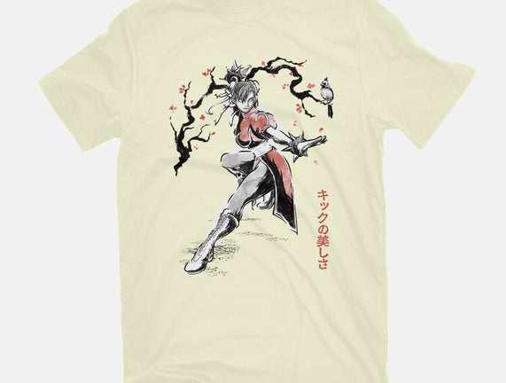 The Kicking Beauty Sumi-E