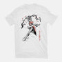 The Kicking Beauty Sumi-E-Womens-Fitted-Tee-Astrobot Invention
