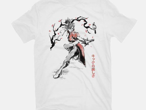 The Kicking Beauty Sumi-E