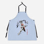 The Kicking Beauty Sumi-E-Unisex-Kitchen-Apron-Astrobot Invention