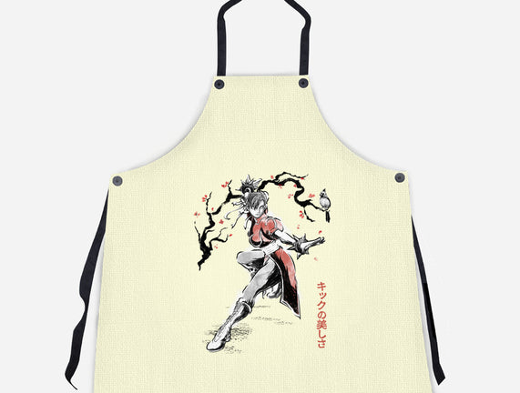 The Kicking Beauty Sumi-E