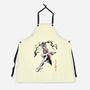 The Kicking Beauty Sumi-E-Unisex-Kitchen-Apron-Astrobot Invention