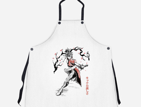 The Kicking Beauty Sumi-E