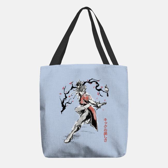The Kicking Beauty Sumi-E-None-Basic Tote-Bag-Astrobot Invention