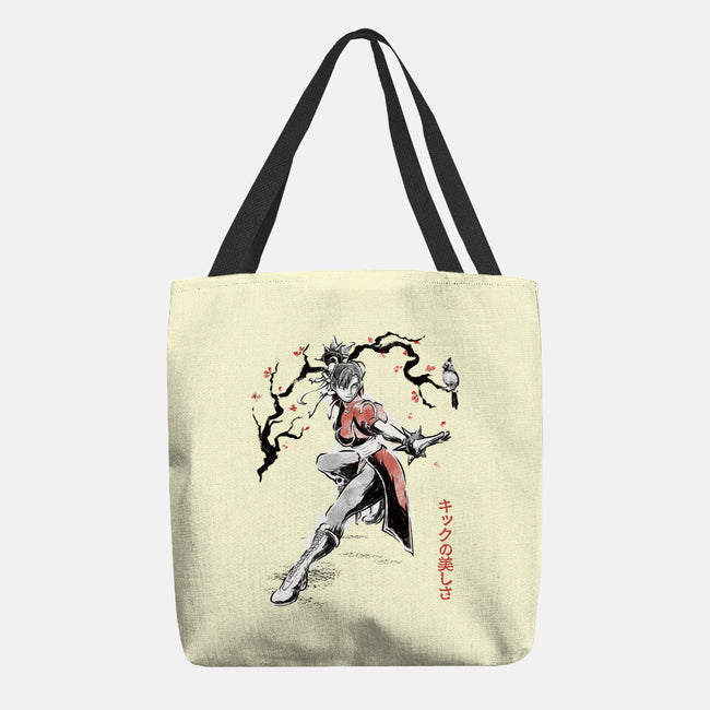 The Kicking Beauty Sumi-E-None-Basic Tote-Bag-Astrobot Invention
