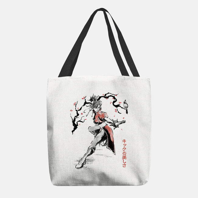 The Kicking Beauty Sumi-E-None-Basic Tote-Bag-Astrobot Invention