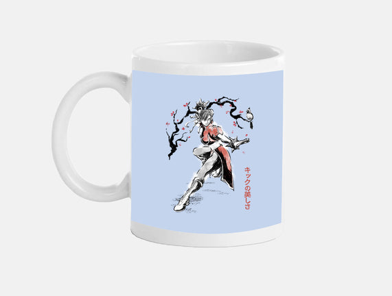 The Kicking Beauty Sumi-E