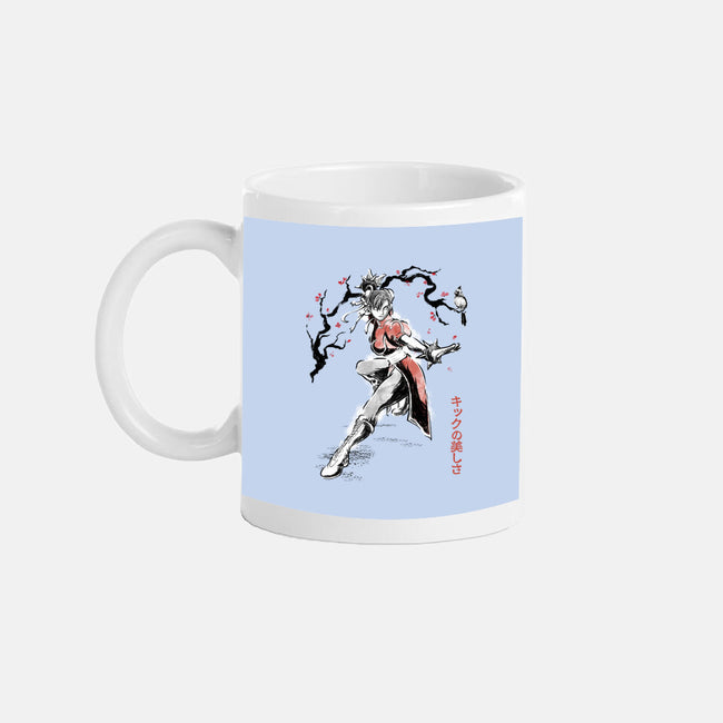 The Kicking Beauty Sumi-E-None-Mug-Drinkware-Astrobot Invention