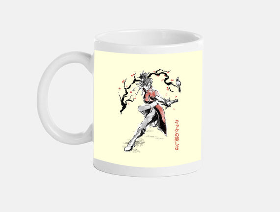 The Kicking Beauty Sumi-E