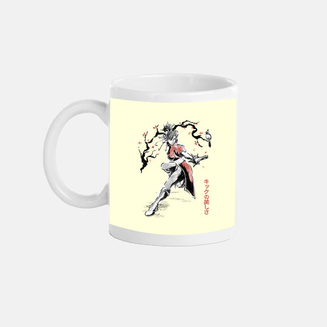 The Kicking Beauty Sumi-E-None-Mug-Drinkware-Astrobot Invention