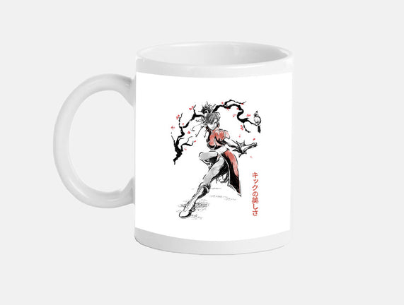 The Kicking Beauty Sumi-E