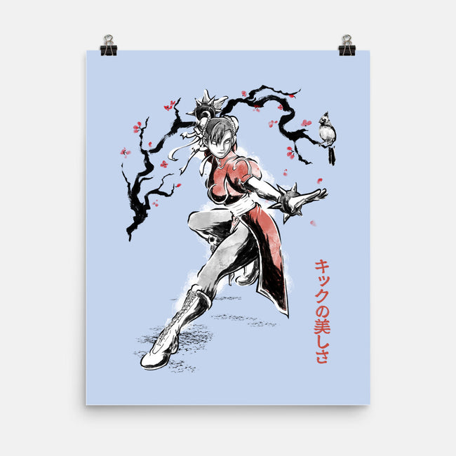 The Kicking Beauty Sumi-E-None-Matte-Poster-Astrobot Invention
