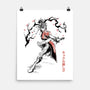 The Kicking Beauty Sumi-E-None-Matte-Poster-Astrobot Invention