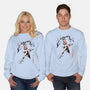 The Kicking Beauty Sumi-E-Unisex-Crew Neck-Sweatshirt-Astrobot Invention