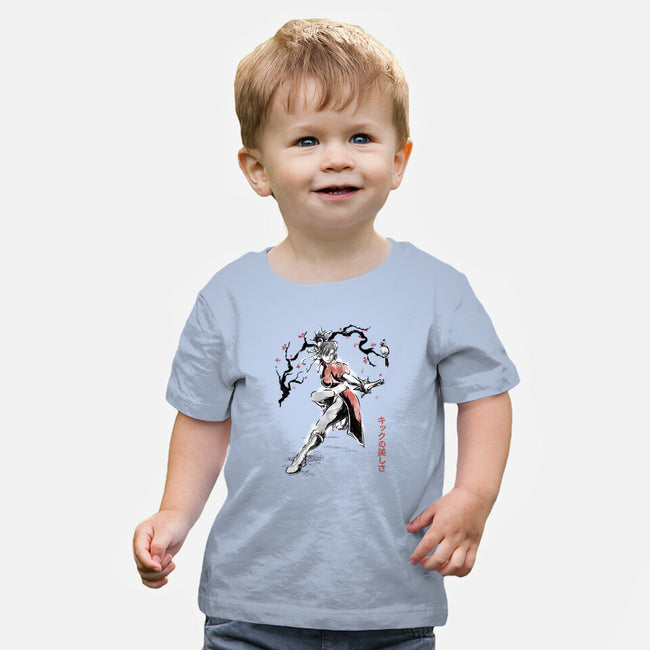 The Kicking Beauty Sumi-E-Baby-Basic-Tee-Astrobot Invention