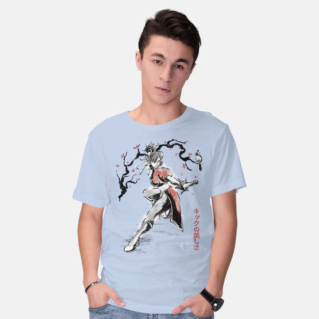 The Kicking Beauty Sumi-E-Mens-Basic-Tee-Astrobot Invention