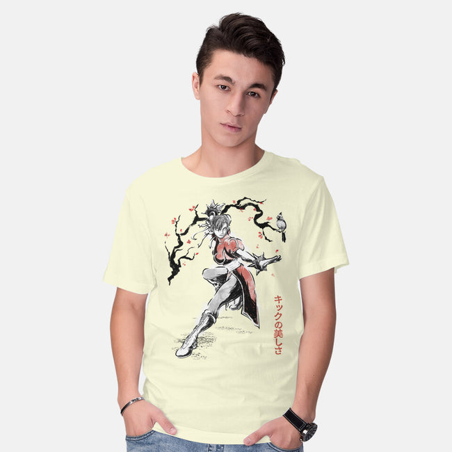 The Kicking Beauty Sumi-E-Mens-Basic-Tee-Astrobot Invention
