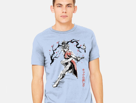 The Kicking Beauty Sumi-E