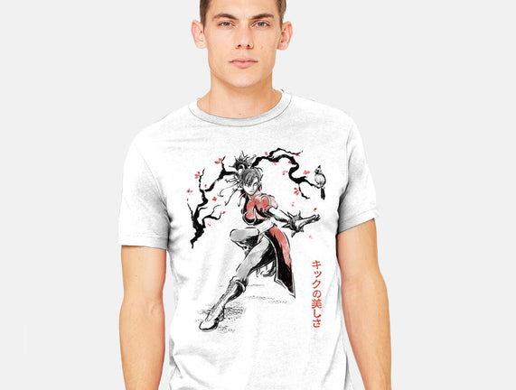 The Kicking Beauty Sumi-E