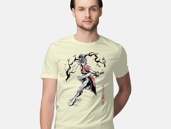 The Kicking Beauty Sumi-E