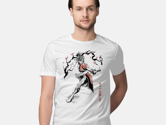 The Kicking Beauty Sumi-E